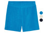 Short de bain bleu en éponge pour homme.