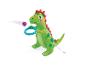 Dinosaure gonflable de piscine avec panier de basket et ballon