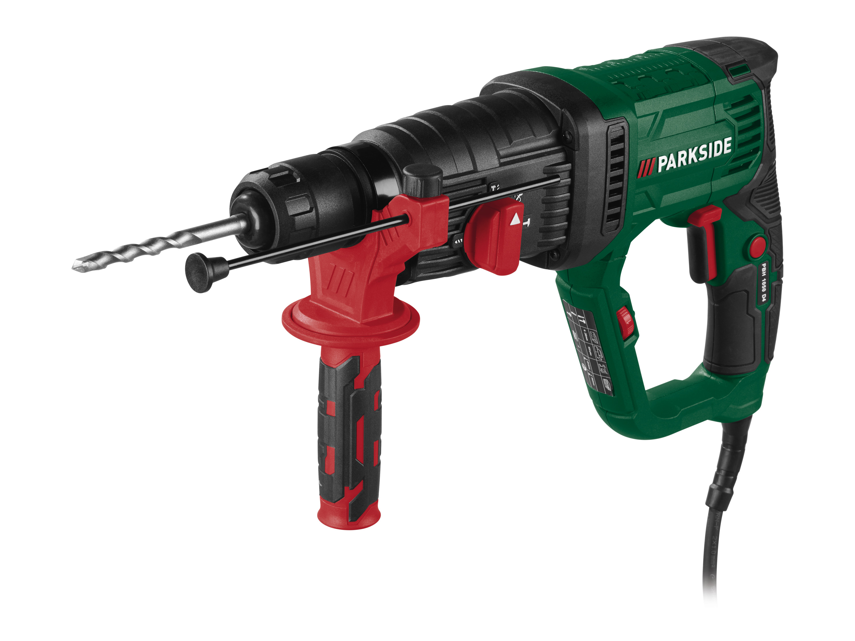 PARKSIDE® Marteau perforateur-burineur PBH 1050 D4, poignée avant rotative à 360°.