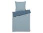 Parure de lit bicolore en bleu clair et bleu foncé