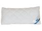 Oreiller blanc matelassé avec étiquette BeCo.