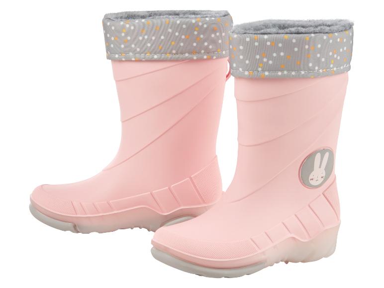 Bottes de pluie roses pour enfants à pois