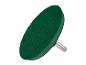 Disque de ponçage vert avec tige pour perceuse