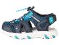 Sandales enfant bleu marine et turquoise.