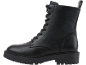 Botte noire à lacets et semelle épaisse.