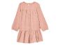 Robe rose pâle à manches longues pour enfant, style bohème.