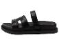 Sandales plates noires pour hommes avec motif peau de serpent