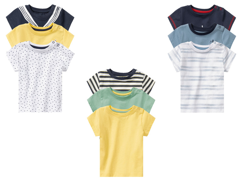 Aller en mode plein écran : lupilu® Lot de 3 t-shirts bébé - Image 1