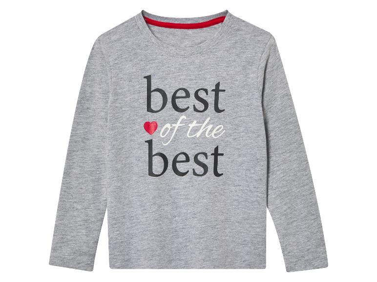 Un t-shirt gris à manches longues avec l'inscription 'best of the best'.