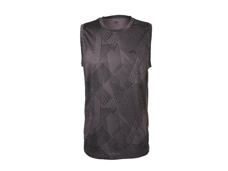Débardeur de sport gris foncé à motif géométrique
