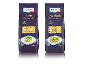Deux paquets de pâtes italiennes, trofie et orecchiette, avec la mention « 100% Grano Italian ».