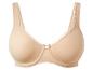 Soutien-gorge beige sans couture avec armatures.