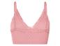 Soutien-gorge rose sans coutures avec dentelle.