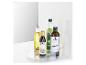 Vinaigre Acentino, huile d'olive Prima Donna et une bouteille d'huile dans un tiroir rotatif