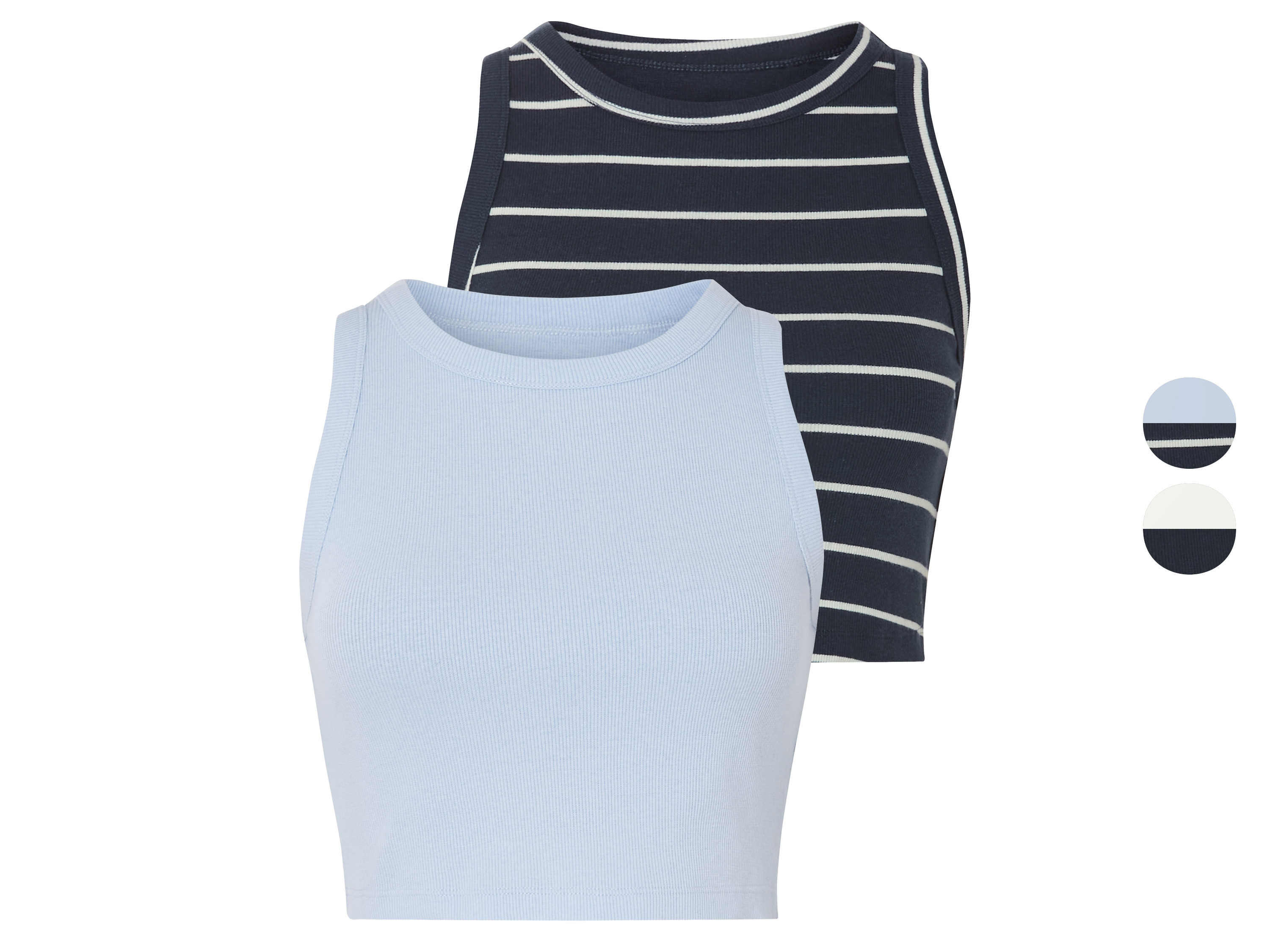 esmara® Lot de 2 tops courts femme