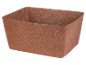 Panier de rangement en feutre marron aux coins arrondis