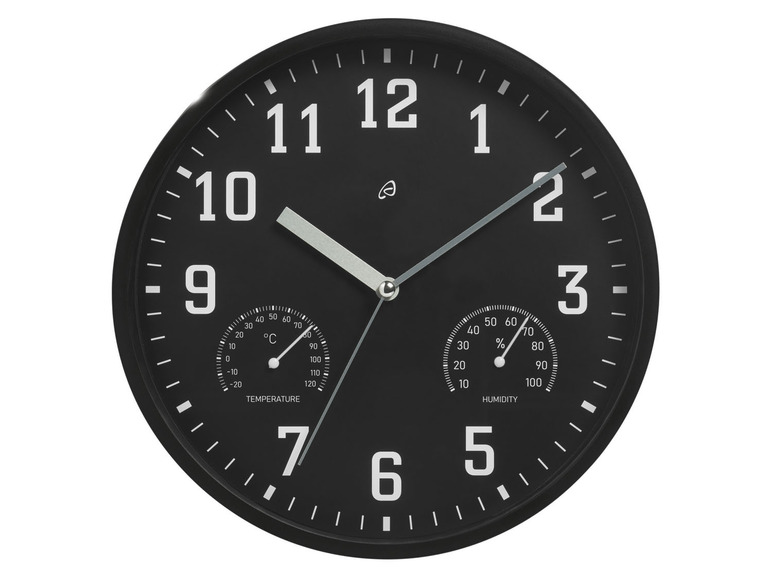 Aller en mode plein écran : AURIOL® Horloge murale avec thermomètre et hygromètre, Ø 25 cm - Image 5