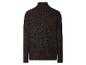 Pull col montant en maille marron pour homme