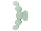 Pince à cheveux vert clair avec un design à bulles, parfaite pour attacher les cheveux.