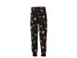 Pantalon de jogging noir avec motif Halloween: citrouilles, toiles d'araignée et crânes de dinosaures.