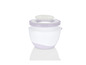 Un bol de mélange blanc et lilas avec un couvercle