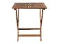Une table pliante en bois avec un plateau en bois.
