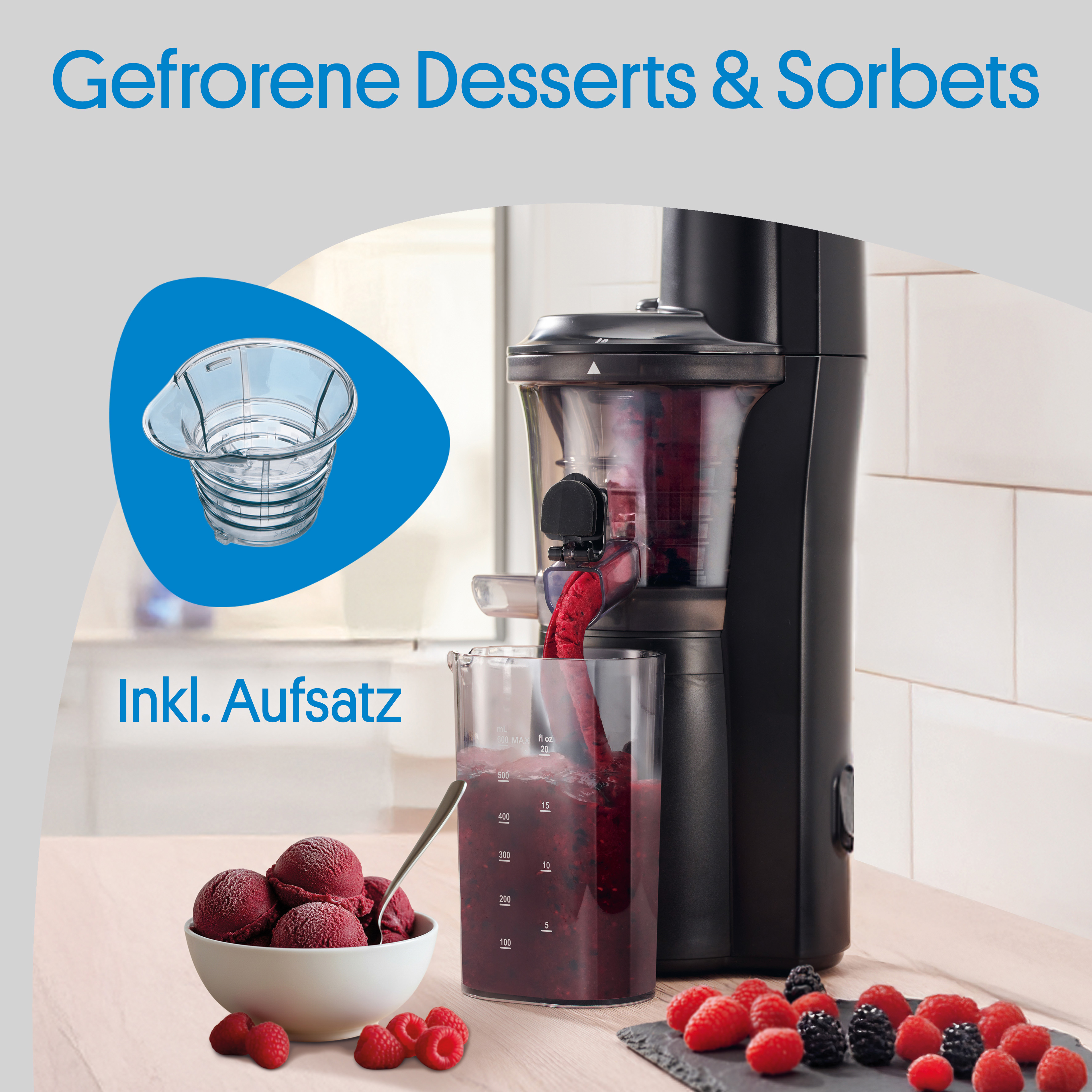 Desserts glacés et sorbets. Accessoire inclus.