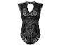 Un body noir en dentelle.