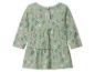 Robe bébé verte à imprimé floral et manches longues