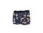 Boxer homme à motif floral tropical bleu marine avec fleurs oranges