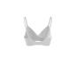 Soutien-gorge blanc côtelé sans armatures, vue arrière
