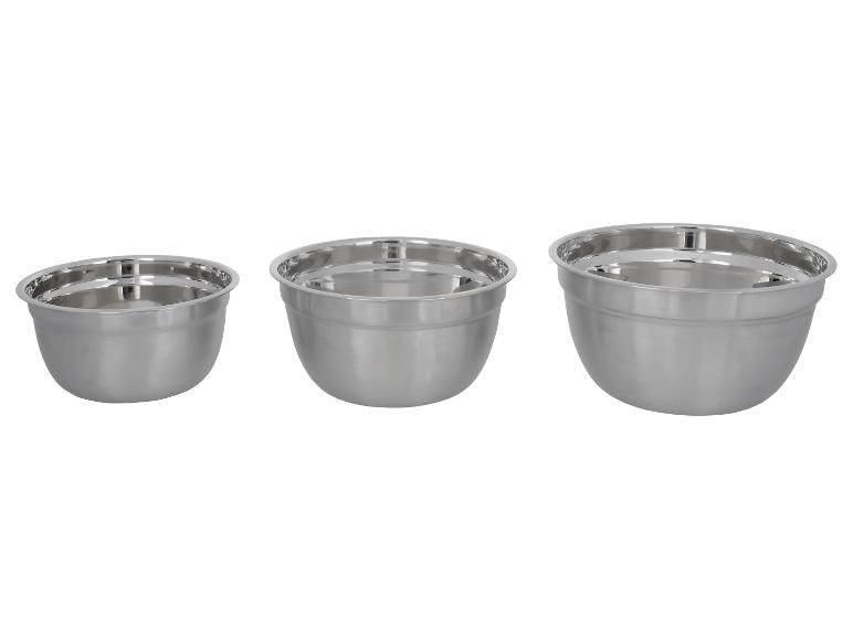 Ensemble de saladiers en acier inoxydable, 3 pièces.