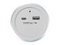 Chargeur USB rond avec ports USB-A et USB-C, 5.0V DC Max.3.4A