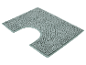 Tapis de bain vert menthe en forme de U.