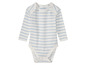 Body bébé blanc à rayures bleues