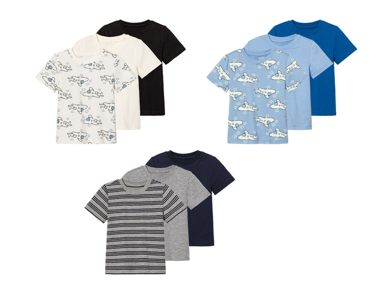 Aller en mode plein écran : lupilu® Lot de 3 t-shirts petit garçon - Image 1