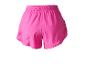 Short de sport femme rose fuchsia avec taille élastique et détails en maille.