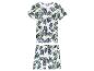 Ensemble t-shirt et short : motif tropical blanc et vert.
