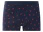 Boxers homme, motif homard rouge sur fond bleu marine.