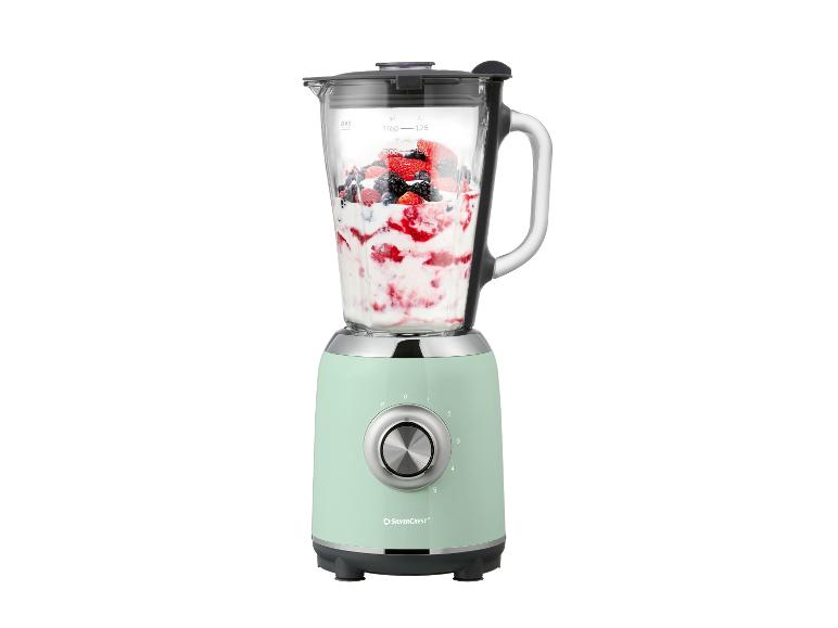 Blender SilverCrest menthe avec des fruits.