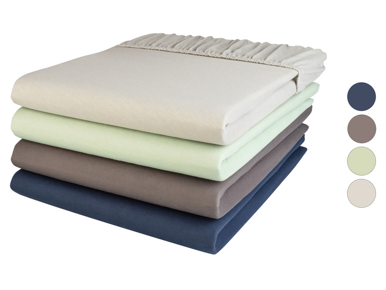 Aller en mode plein écran : Drap-housse en jersey, 180-200 x 200 x 25 cm - Image 1
