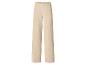 Pantalon côtelé beige à jambes larges
