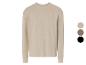Sweat-shirt beige à manches longues et col rond, disponible en plusieurs couleurs.