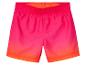 Shorts de bain rose et orange dégradé.
