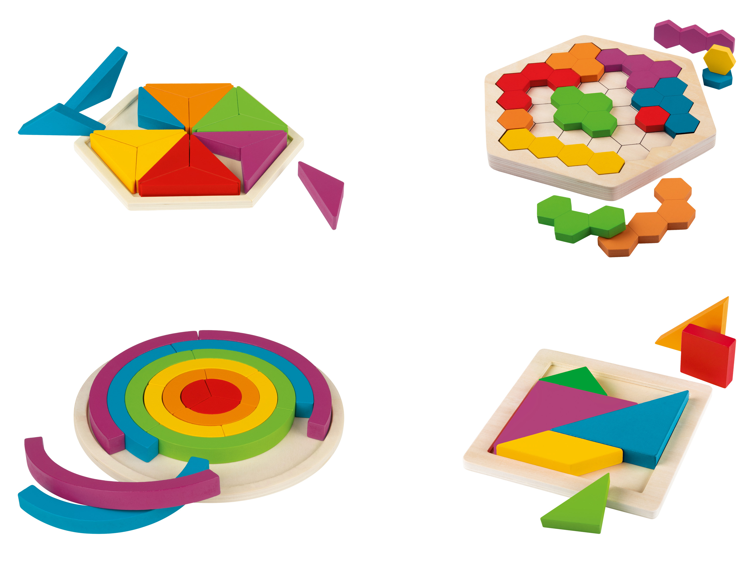 Playtive Jeu d'emboîtement en bois Montessori