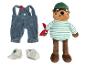 Peluche loutre marin, barboteuse et chaussons pour bébé.