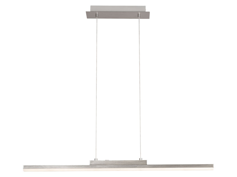 Suspension moderne avec une bande LED longue et fine.