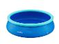 Piscine gonflable ronde bleue avec bord turquoise
