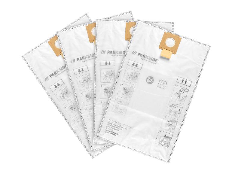 Quatre sacs d'aspirateur Parkside Performance.