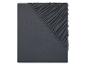 Drap-housse et drap-plat gris foncé.